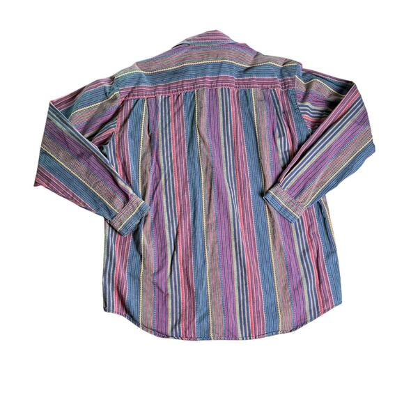 Vintage Guess Georges Marciano 90s Stripe Button Up Shirt Mens Large Made in USA - Picture 2 of 9